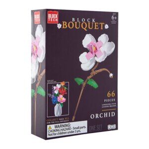 Block Tech Block Bouquet Flower Orchid NWT Botanical Faux Plant Activity White